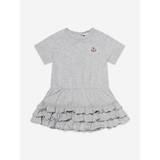 Baby Girls Frilly T-Shirt Dress in Grey - Grey / 9 - 12 Mths