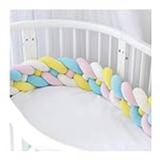 Crib Bumpers Padded Cushion Soft Knot Pillow nursing pillow Cot Bed Bumper Knotted Head Guard 4 sharesBumper Crib Cradle Knot Braid Pillows,E,4.2 m