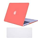 Se7enline Compatible with MacBook Air 11 inch Case Soft-Touch Matte Plastic Hard Shell Laptop Cover for MacBook Air 11.6 inch A1370, A1465 with UK Layout Keyboard Cover,Living Coral