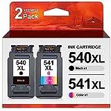 KEENKLE PG-540XL CL-541XL Ink Cartridges 2 Pack Black Colour Remanufactured for Canon 540XL 541XL Compatible with Pixma MX475 MX525 MG3650 MG3600 MG3250 MG2150 MG3100 MG3550 MG4100