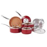Red Copper 10 Piece Cookware Set