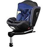 Jovikids ISOFIX Car Seat 360 Swivel with Support Leg and Side Protection for Group 0/1/2/3 Rearward and Forward Facing, Convertible (0-12 Year/0-36 kg), Blue, ECE R44-04