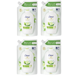 4x dove refreshing care cucumber & green tea moisturising hand wash refill 500ml