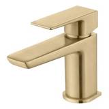 Moods Hingham Deck Mounted Brushed Brass Cloakroom Basin Mixer Tap with Waste