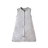 wocharm Baby Sleeping Bag, Sleeveless Wearable Blanket Sleeping Sack For Infant Toddler Kids From 0-3 Years Old, 100% Cotton Swaddle Sack(Grey,Medium (12-24 Month))