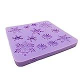 Small Layer Cake Pans 6 Inch Christmas Silicone Cake Moulds Snowflake Fondant Cake Moulds Decorating Tools Wire Rack Baking Folded (Purple, One Size)
