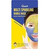Quret Multi Sparkling Bubble Wash Off Face Mask - Yellow Blue - Purifiying Cleansing for Revitalising Healthy Skin - 12g