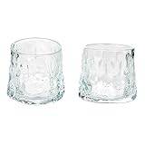 Invero Set of 2 Rocking Whisky Glasses 180ml - Beautiful Design Tumblers - Ideal Fun Novelty Drinking Glass for Home Bars, Pubs and More