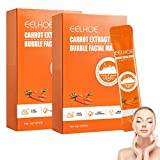 Carrot Pore Purifying Bubble Mask, Carrot Extract Bubble Facial Mask, Carrot Bubble Clarifying Mask, Deep Cleansing, Remove Blackheads, Moisturizing Face Mask for All Skin Types (2 Boxes)
