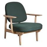 Fritz Hansen - Fred™ Lounge Chair Oak Base - dunkelgrün/Stoff Christianshavn 1161/BxHxT 77,4x85,2x80,5cm/Gestell Eiche klar lackiert