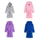 CityComfort Dressing Gown, Hooded Super Soft Dressing Gown with Belt for Girls&Boys Teenagers - Pink / 9/10 Years