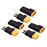 3Pairs No Wires XT90 to Traxxas Trx Plug Female Male Adapter Wireless Connector for RC FPV Drone Car Lipo NiMH Battery Charger ESC(6pcs)