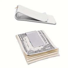 SHEIN pc Money Clip For Cash And Credit Cards Money Holder Clip For Men Minimalist Money Clips Credit Card Holder Wallet Stainless Steel Money Clip