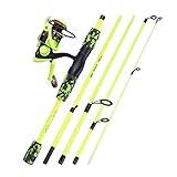 Fishing Rod Kit 1.7m Fishing Rod Reel Combos 5-Piece Portable Spinning Fishing Pole and Reel Combo for Boys,Girls and Adults Fishing Pole Combo Set