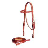 Tory Leather 5/8" Browband Headstall & Single Ply Reins