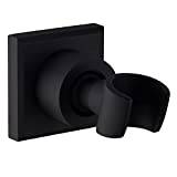 SXLSZ Handheld Shower Bracket Holder Adjustable Rotatable Shower Head Holder Wall Mount Stainless Steel Shower Wand Holder, Black,Square