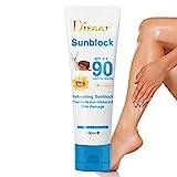 Sun Screen Protector | Facial Sunscreen and Cream | Portable Face Sunscreen SPF 90 Sunblock Lotion with Natural Ingredients for Sensitive Dry Oily Skin Fivetoo