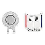 WOHPNLE Golf Hat Clip, Metal Golf Mini Magnetic Ball Marker Ball Marker Durable Strong Removable Golfer Hat Visor Clip Accessory Premium Gifts(silver)