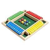 Shut Box Game, Wooden Shut Box Dice Game Math Board Game Bar Games For Parties And Gatherings, Strategy Game For Learning Addition, 2-4 Player, Enhances Math And Decision-Making Skills