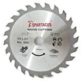 Spartacus 165mm Diameter x 24 Teeth x 20 Bore Wood Cutting Circular Saw Blade Fits Makita DSS610 DSS611 DHS680