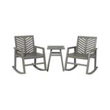 Hewson 3Pc Outdoor Rocking Chair Chat Set