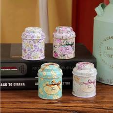 SHEIN pc Small Round Tea Canister Pingyin Rose Tea Candy Container Tinplate Box For Packaging From Manufacturer