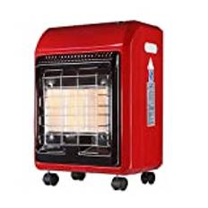 LIUSU 4200W Portable Gas Cabinet Heater, Mini Calor Gas Heater Red Free Standing Heating Cabinet Butane Gas Heater 3 Heat Settings