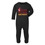Go Jesus It's Your Birthday [BCX] Baby Romper Jumpsuit with feet, 0-3 Months, Black