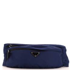 PRADA Zip Waist Bag Tessuto Medium - Blue