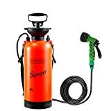 Portable Outdoor Camping Shower Outdoor Shower Nozzle Multifunctional Bath Sprayer Pet Bath with 7 Patterns Watering Garden Sprayer Pump Pressure Sprayer for Watering Flowers Car Washing