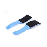 Beautyflier Pack of 2 Handle Curved Double-faced Pedicure Foot File Remover/Skin Corns Callus Remover/Foot Pedicure Kit (Blue)