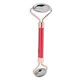 Face Roller Massage Tool, 3 Colors Double-Head Alloy Facial Beauty Roller Promote Absorption Massager Tool (Red)