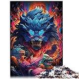 Puzzle 1000 Pieces Jigsaws Vibrant Chaos Wooden Jigsaw for Challenging Puzzle Game and Family Play 19.7x29.5inch