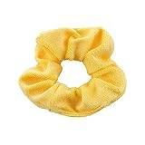 goodluxx Large Drying Scrunchies Hair Towel Scrunchies Ponytail Holder Hair Drying Scrunchies Microfiber Hair Ties For Wet Hair Hair Drying Scrunchies Yellow