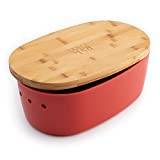 DOLCE MARE Bamboo Bread Box - Pretty Bread Bin - Extremely Practical Bread Bin - Fancy Wooden Bread Basket - Bread Bin - Great Gift Idea