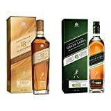 Johnnie Walker Aged 18 Year old Blended Scotch Whisky 70 cl & Johnnie Walker Green Label Blended Malt Scotch Whisky