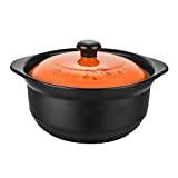 DSFHKUYB Clay Casserole Pots Terracotta Stew Pots Ceramic Casserole Clay Cooking Pots - Durable Non-Stick Easy to Clean-Capacity,2.8L