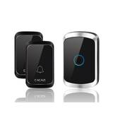 CACAZI A50 Wireless Music Doorbell Waterproof Battery 2 Button 1 Receiver Home Bell Wireless Ring Bell Chime