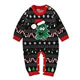 Girls Christmas Outfits Summer Neutral Toddler Clothes Newborn Infant Boys Girls Christmas Tree Knitted Sweater Baby Jumpsuit Romper Cotton 1 Piece Outfits Clothes Short Sleeve Baby Romper Baby b
