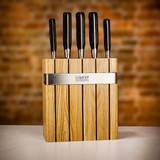 Sabatier Professional 5 Piece Oak Knife Block Set  - can be Engraved or Personalised  - can be Engraved or Personalised - Oak Wood