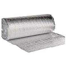 Insulation Foil 39''X16ft Reflective Insulation Roll Self-Adhesive Double Bubble Reflective Foil Insulation Radiant Barrier Wrap for Weatherproofing Attics, Windows, Garages, RV's, Ducts &(Size:1x10m)