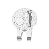 Bigougem Metal Hat Clip Durable Golf Magnetic Ball Marker Holder Male Female Golfer Hats Pants Bags Visors Belts Accessories Enthusiasts Silver Womens