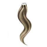 100g Tape In Hair Extensions - 100% Remy Human Hair In Shade Dirty Blonde #9/613, 16" (100g)