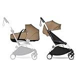 BABYZEN YOYO2 Complete Stroller - Includes Toffee Bassinet, White Frame & Toffee 6+ Color Pack - Suitable for Children Up to 22 kg