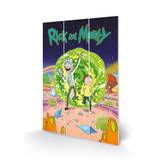 Rick And Morty Wood Print Portal