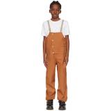 fairechild Kids Orange Dungaree Rain Pants - Rust - 2-4Y
