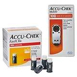 Accu-Chek FastClix 204 Lancets + Accu-Chek Mobile Test Cassette 100 Tests | Preloaded 204 Lancet Pack + 100 Test Cassette Bundle | MG Living