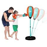 Sobebear Kids Adjustable 100-150CM Punching Ball Stand, Inflatable Kids Boxing Set punch Bag Gloves Freestanding Boxing kit Stand For Girls & Boys, Kids Fitness Playset for Exercise 3+ Years (Oval)