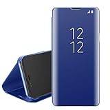Galaxy S20 Case, Galaxy S20 Smart Case Mirror Clear View Flip Cover Magnetic Smart Wallet Protective Cover [Mirror Case] with Kickstand for Samsung Galaxy S20 (BLUE)