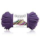 Ganzoo Paracord 550 Rope Diamond 30 Metres Nylon/Polyester Rope with 7 Core Strands for Bracelet, Lead, Collar, 4 mm Thickness, Multi-Purpose Rope, Survival Rope, Parachute Cord, Purple Black